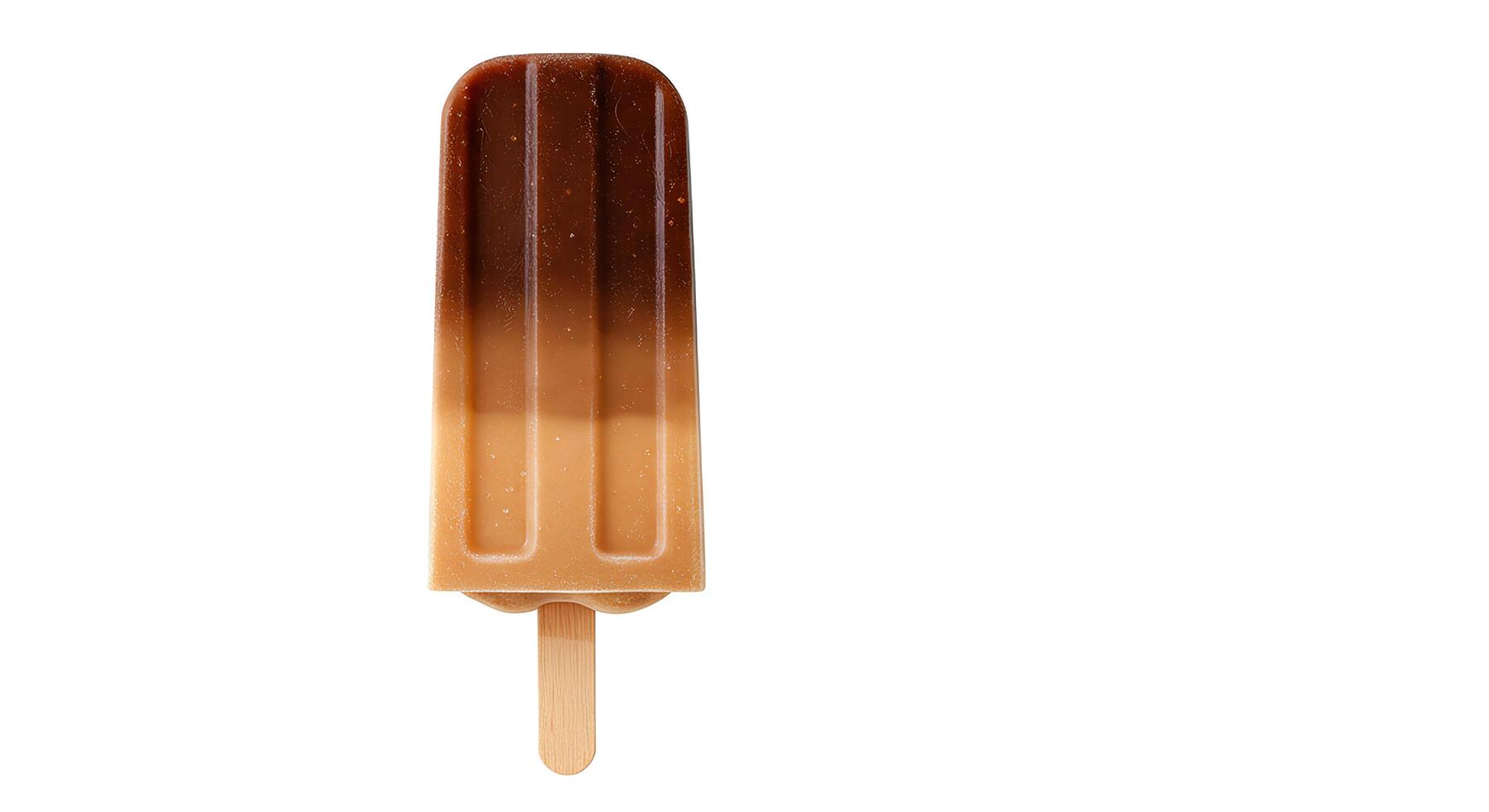 root beer popsicle on white background photo