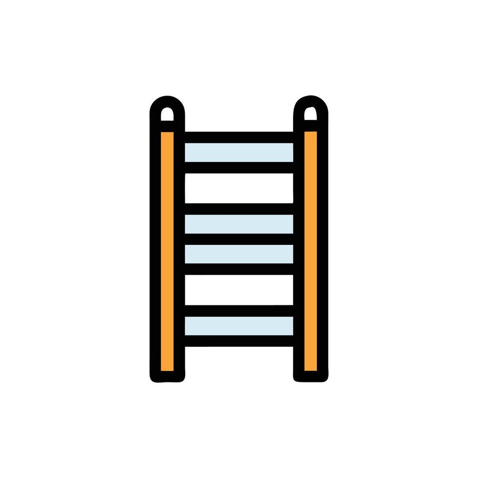 Simple ladder illustration on stark White Background vector