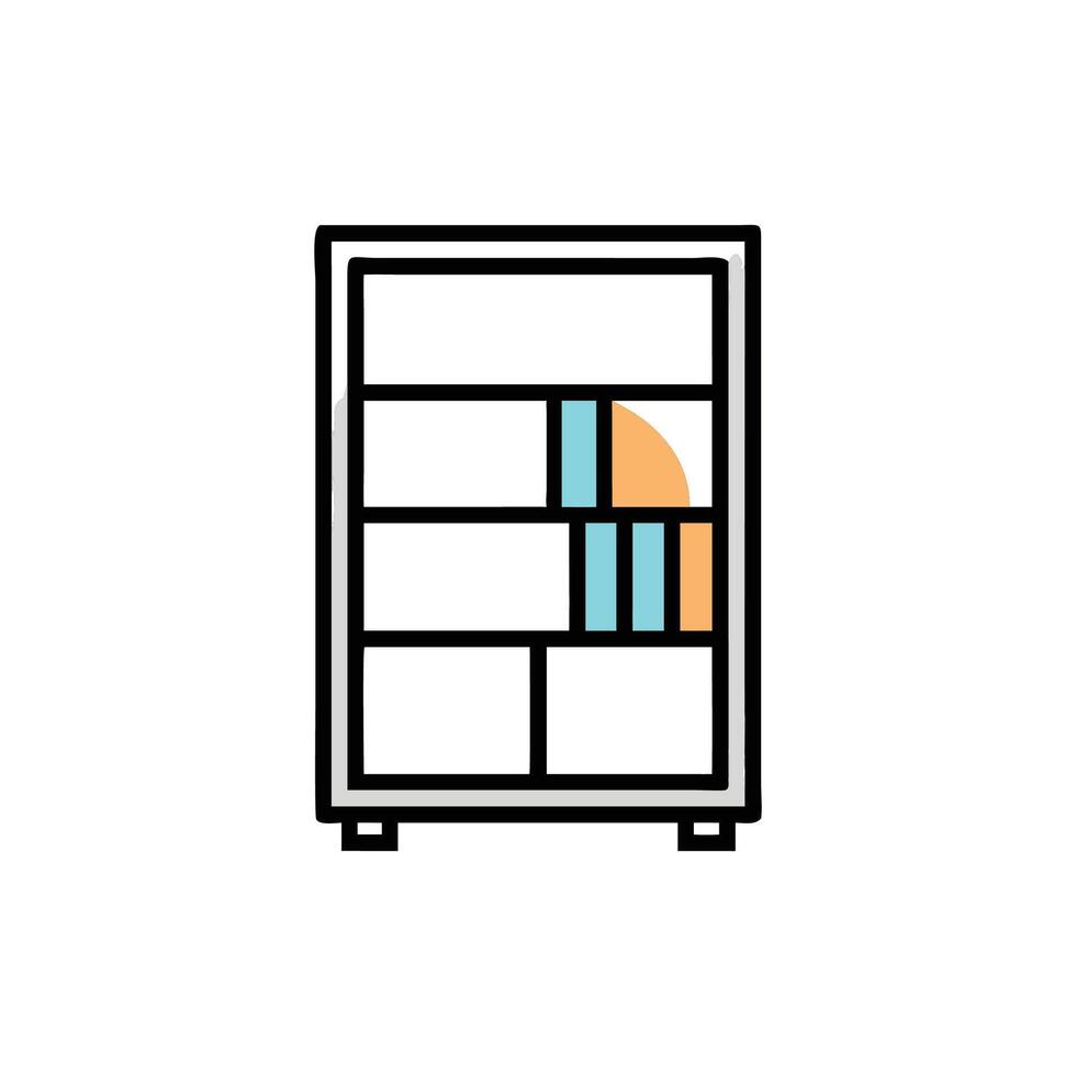 Minimalist block illustration on White Background with geometric shape vector