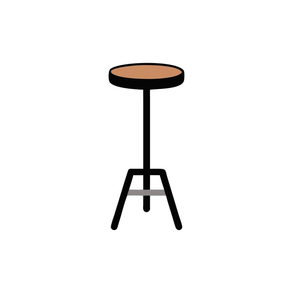 Isolated modern stool in front of White Background vector