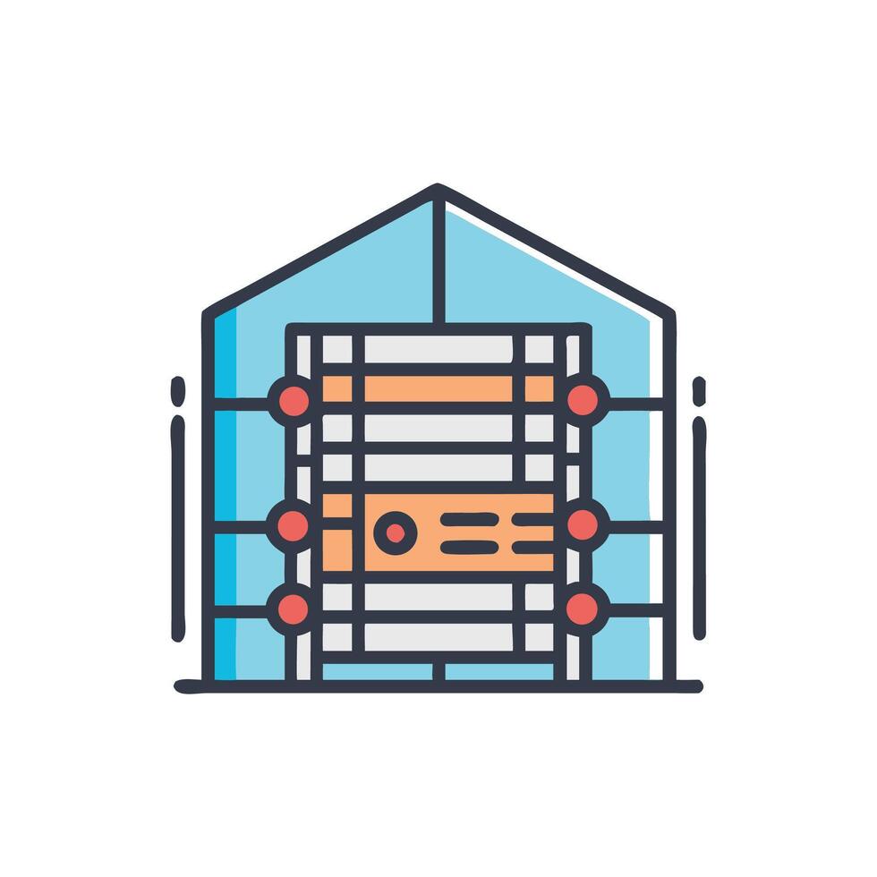 Modern Network Structure Illustration with Connecting Lines and Nodes vector
