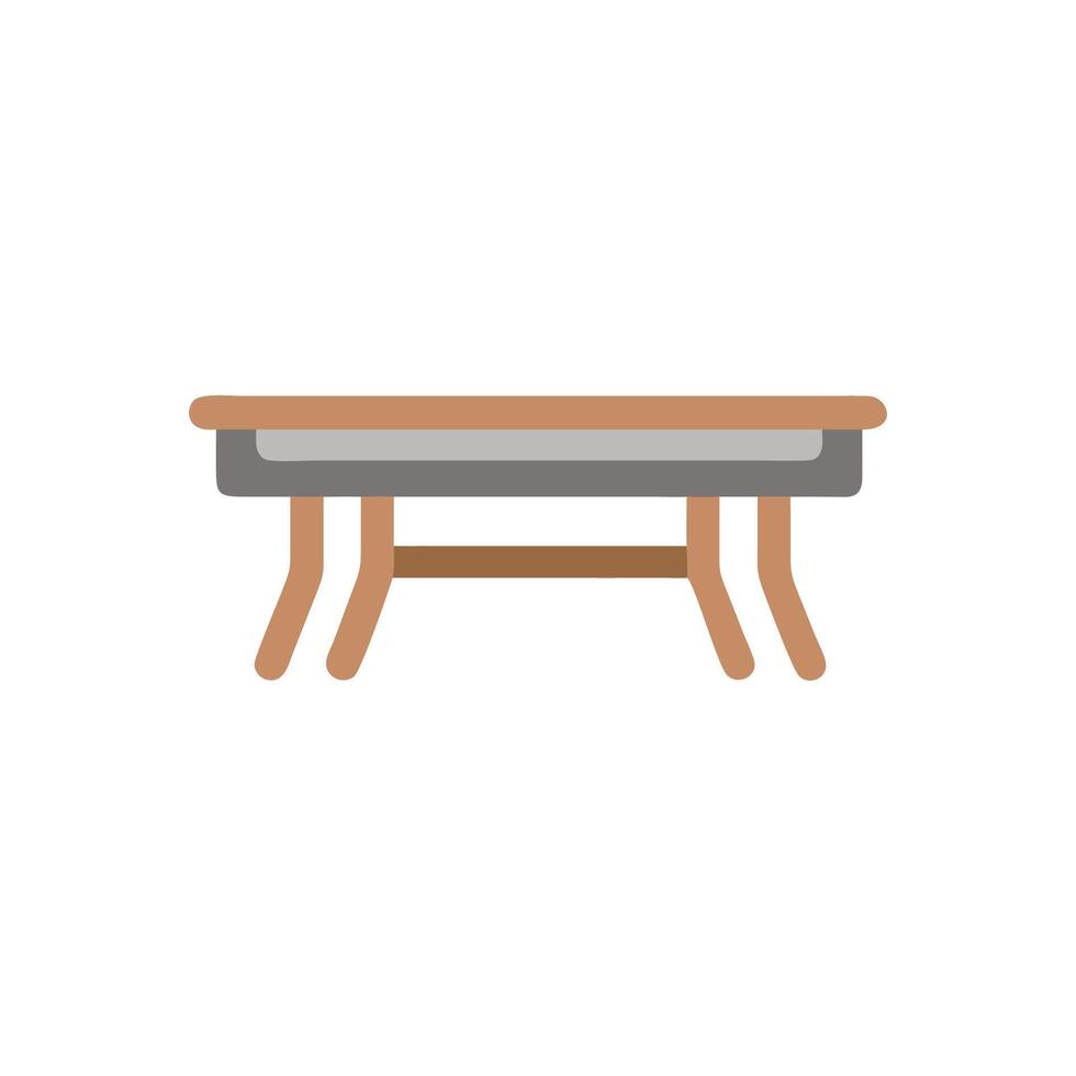 Minimalist table illustration on a White Background, simple design vector