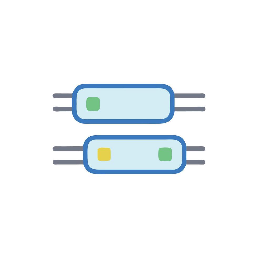 Abstract Image Flat Electric Plugs on White Background vector
