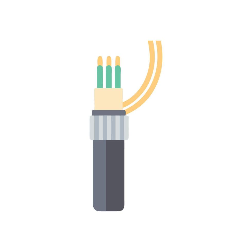 Fiber optic cable illustration with simple style depiction vector