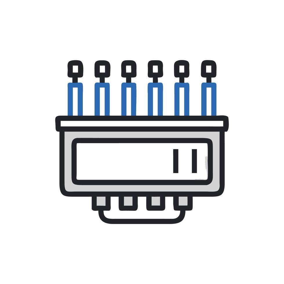 Illustration of a Modern Programmable Logic Controller vector