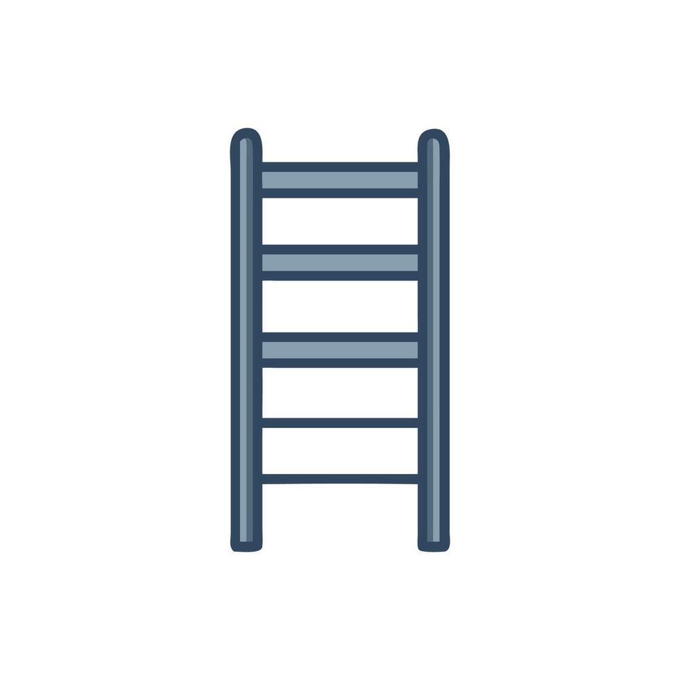 Illustration of a simple gray ladder on White Background vector