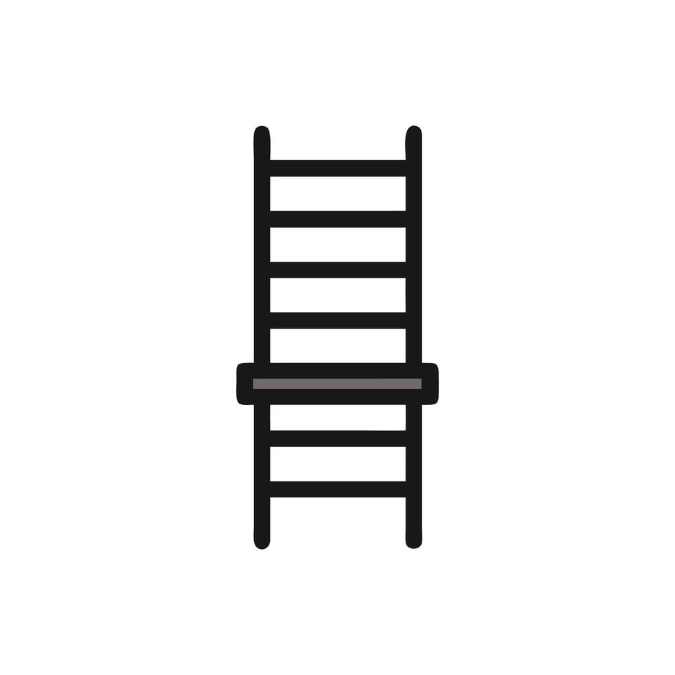 Illustration of a simple black ladder on a White Background vector