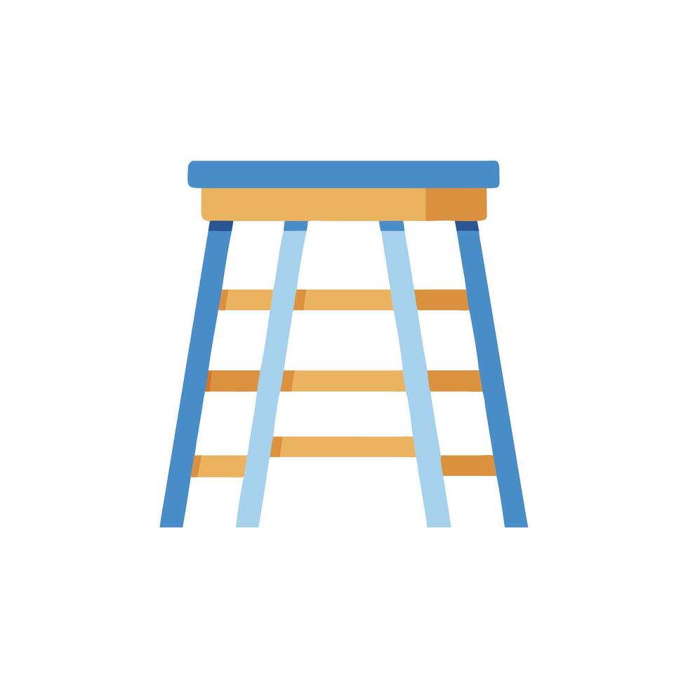 Stylized bar stool illustration on a solid White Background vector