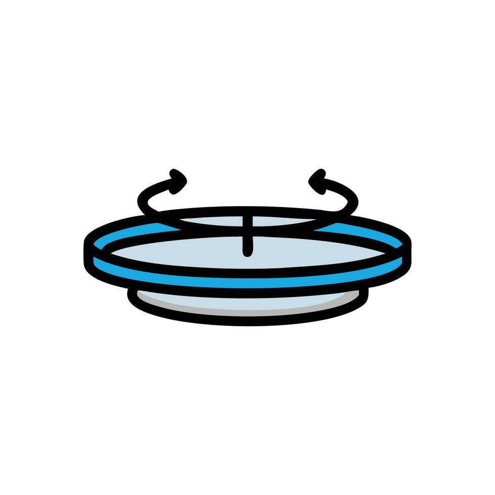Modern technology abstract illustration of layered disc on White vector