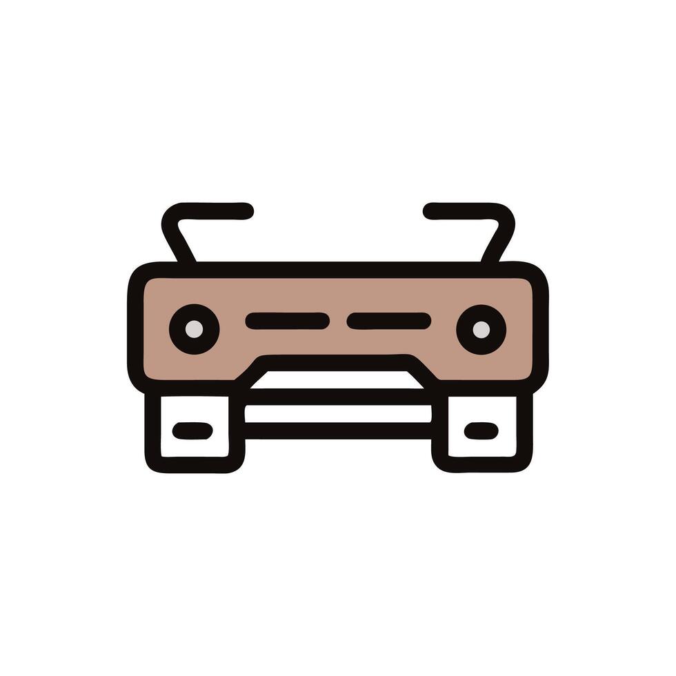 Minimalist OffRoad Vehicle Icon Design with Bold Outline vector