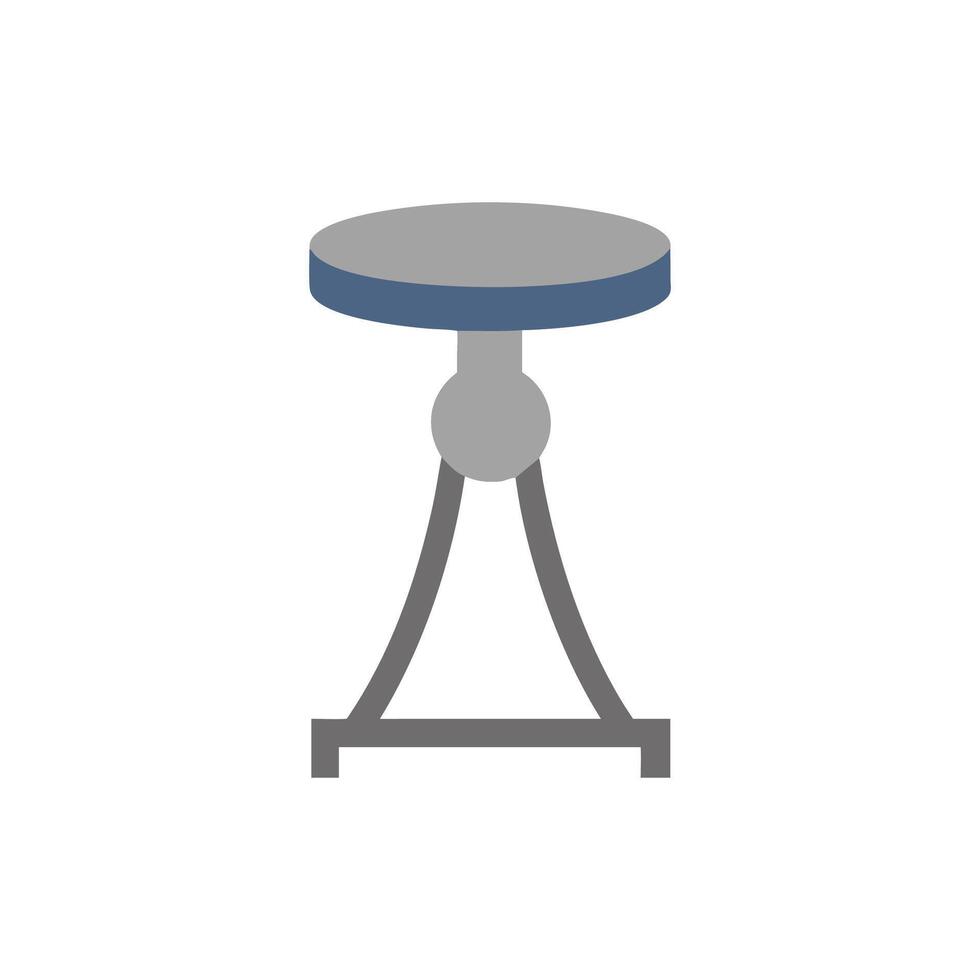 Minimalist gray side table on a White Background isolated vector