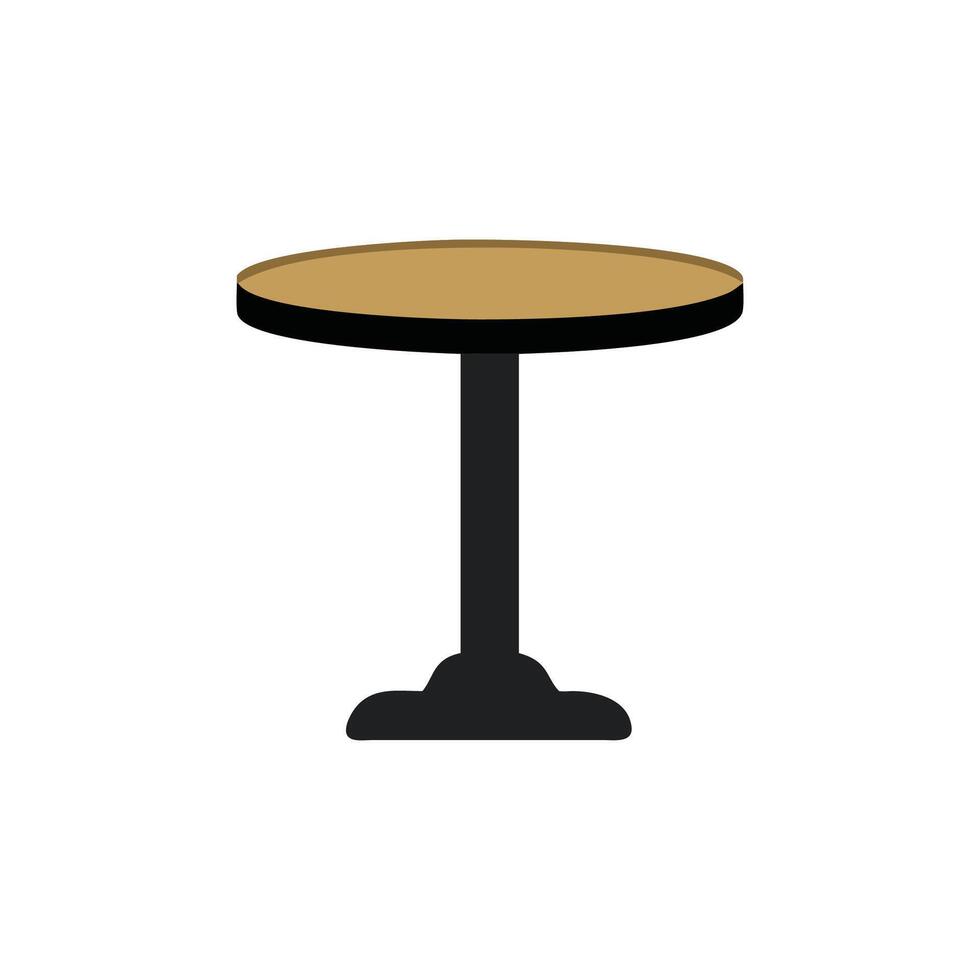 A minimalist illustration of a cafe style table vector