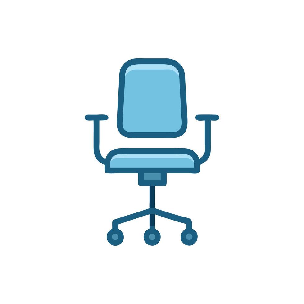 Office chair icon isolated on White Background studio shot vector