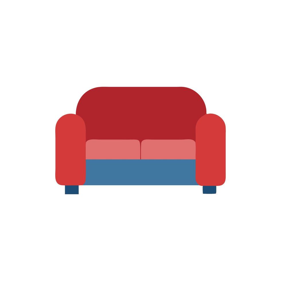 Modern flat design sofa illustration on White Background vector