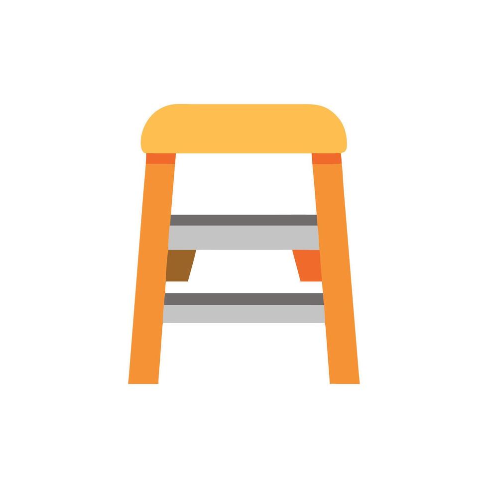 Modern stool illustration with two steps and simple design vector