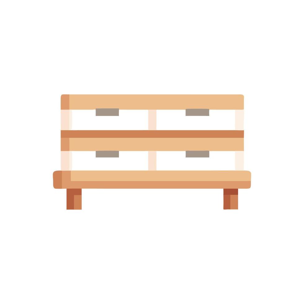 graphic of simple twotier shelf on White Background vector
