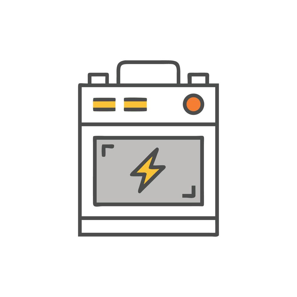 A simple electrical panel symbol on White Background graphic vector
