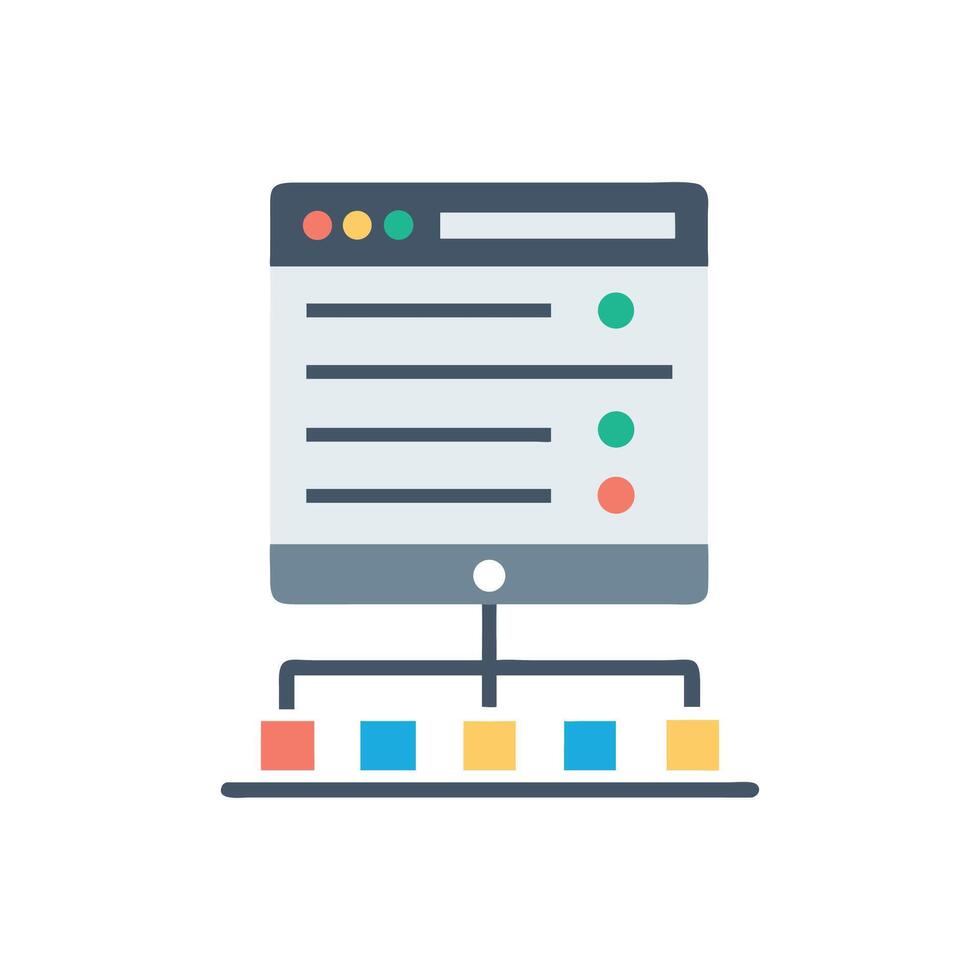 Conceptual flat design of website structure with content blocks vector