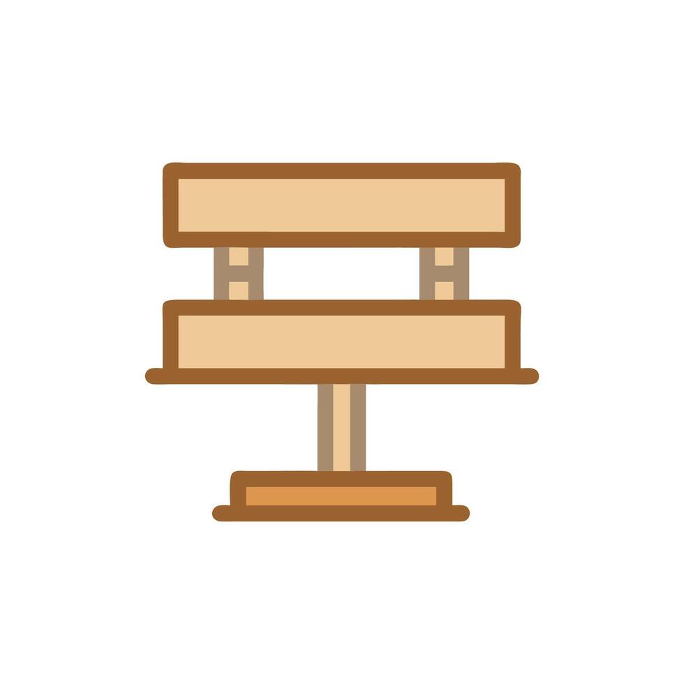 Minimalist wooden stand for advertisement or product display use vector