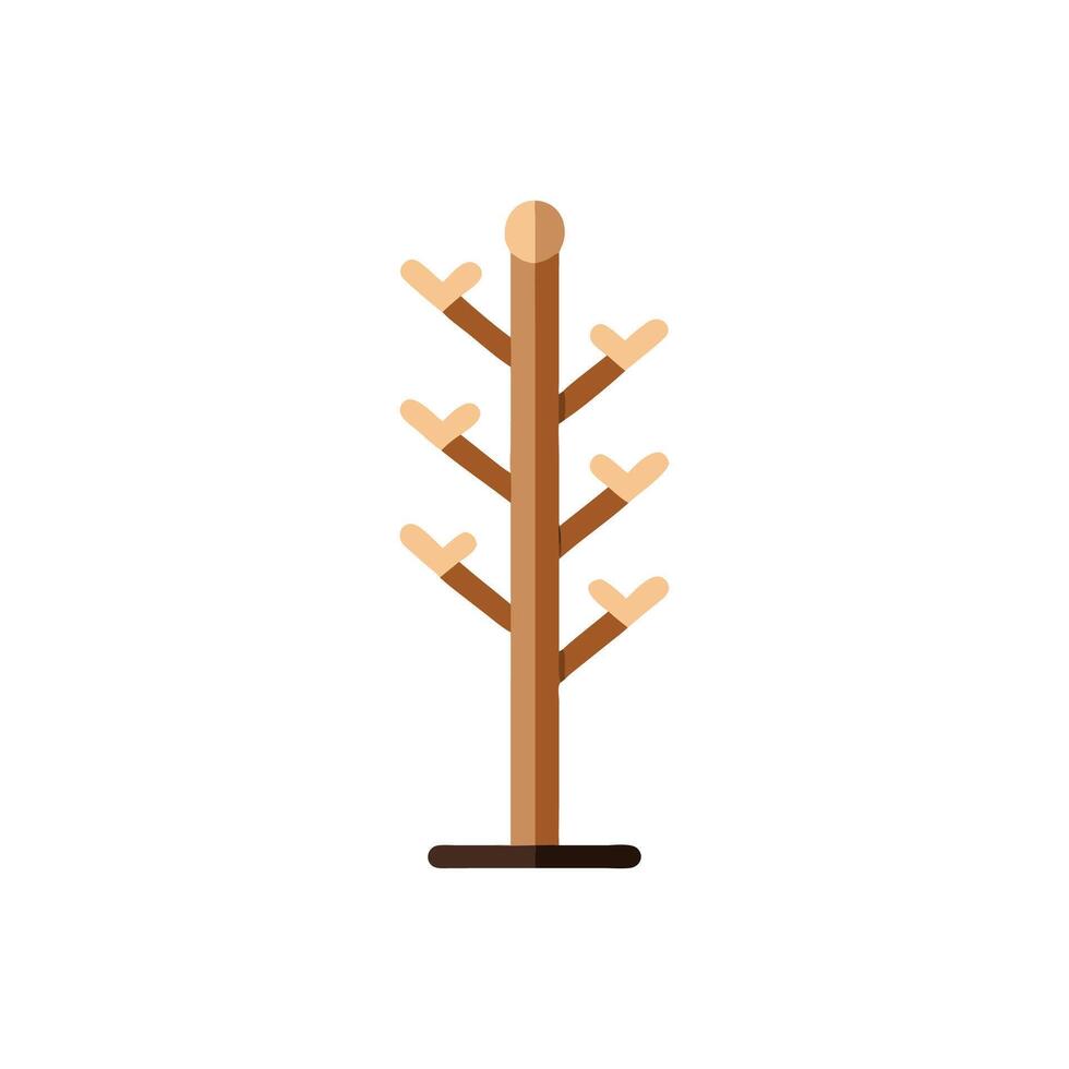 Flat coat rack icon on White Background vector