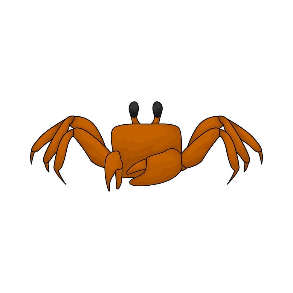 cute crab illustration vector