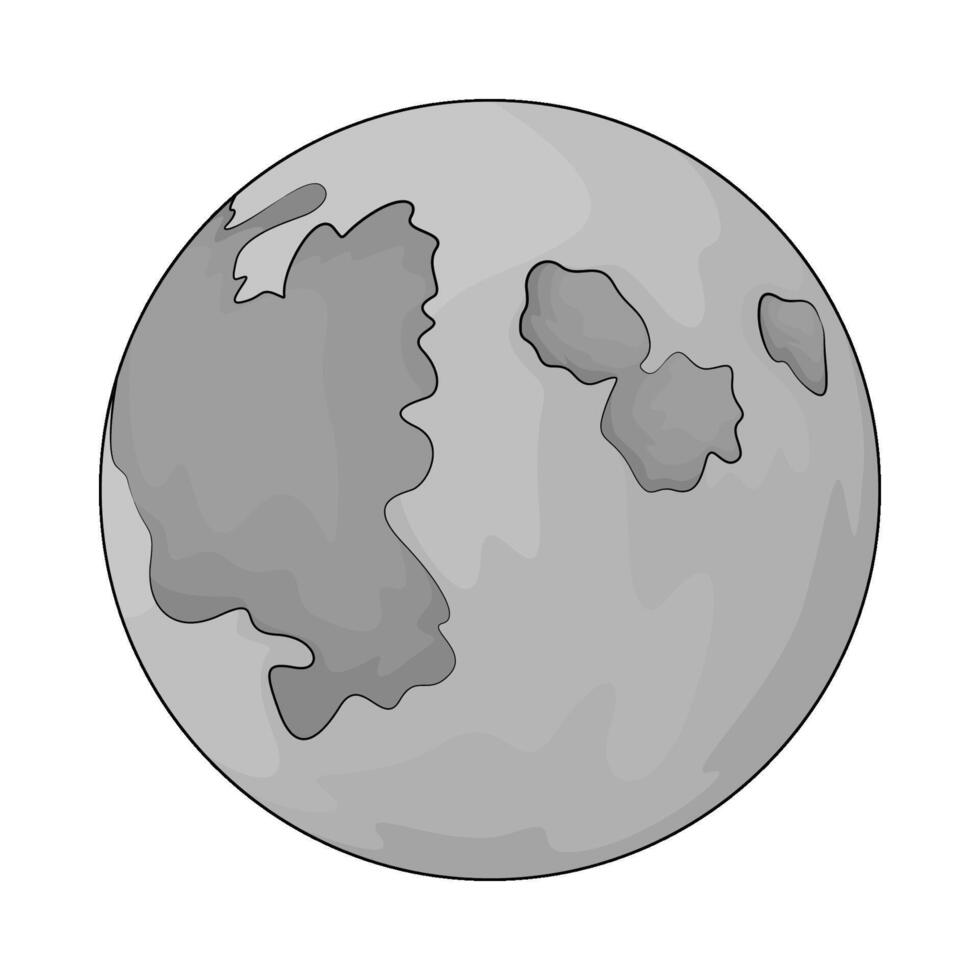 illustration of full moon phase vector