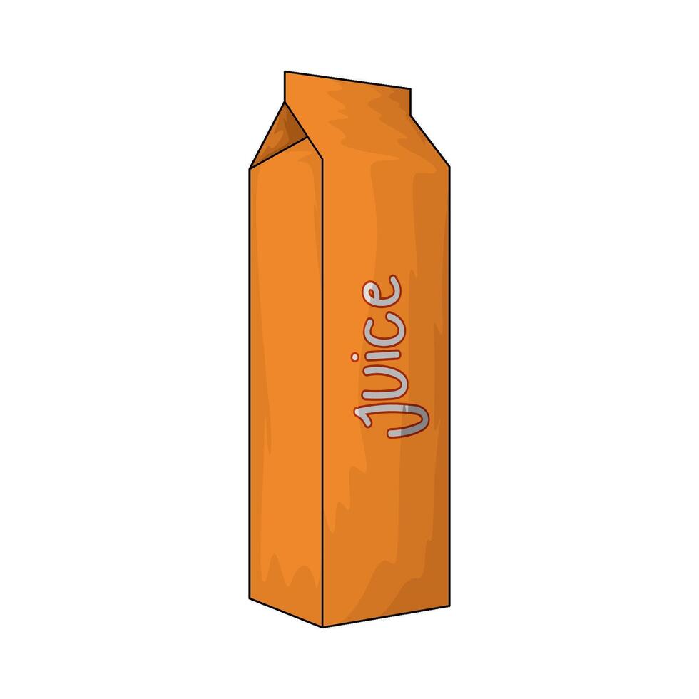 orange juice box vector