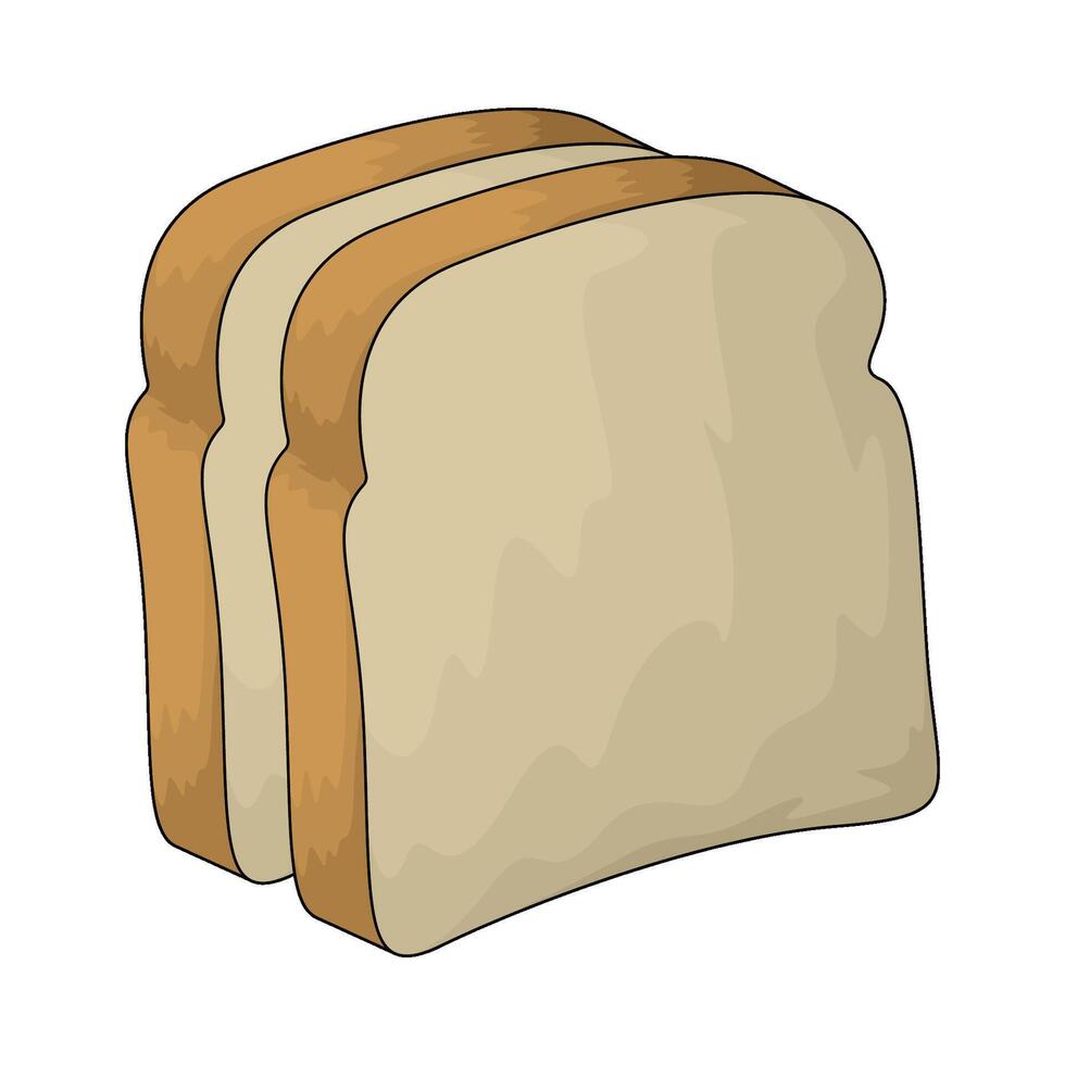bread slices illustration vector