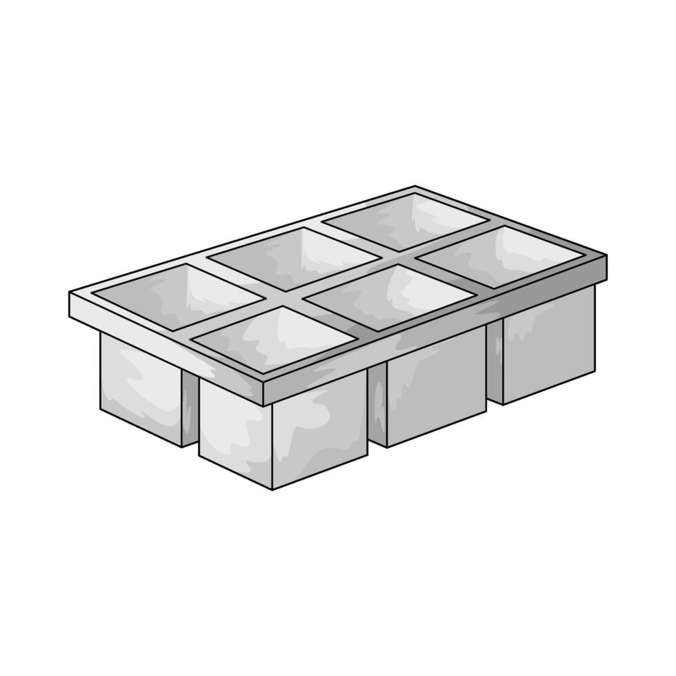 ice cube mold vector