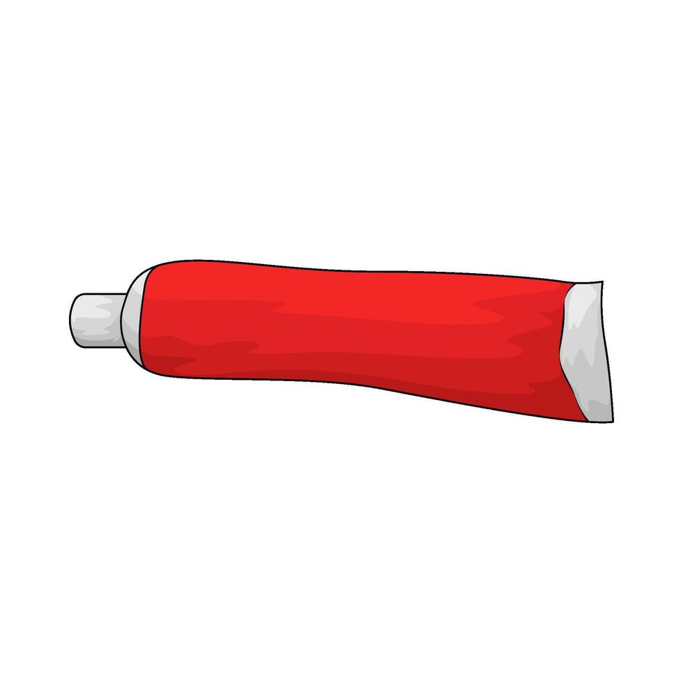 illustration of a red toothpaste vector