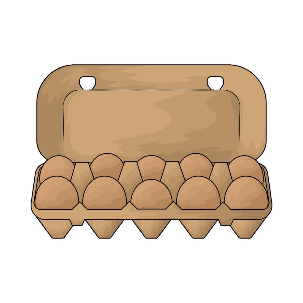 egg carton illustration vector