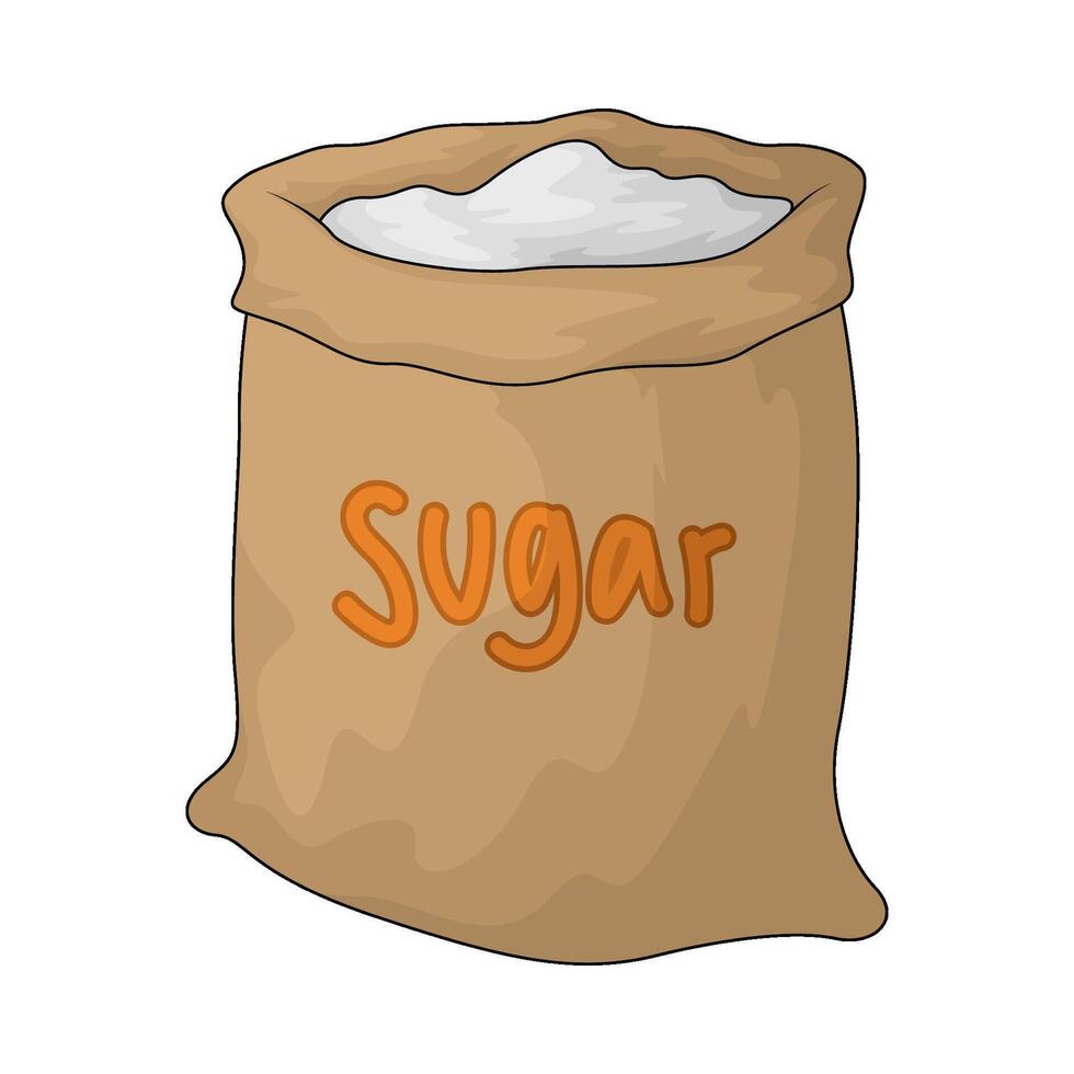 sugar bag illustration vector