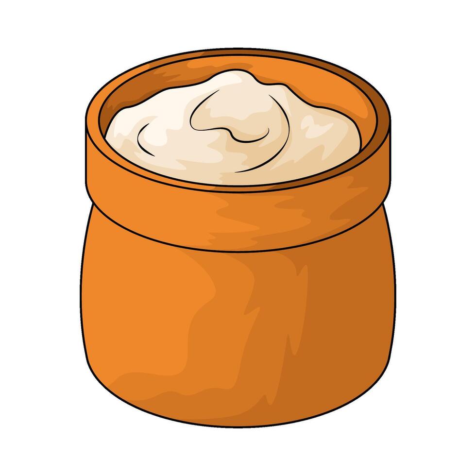 cream cheese jar vector