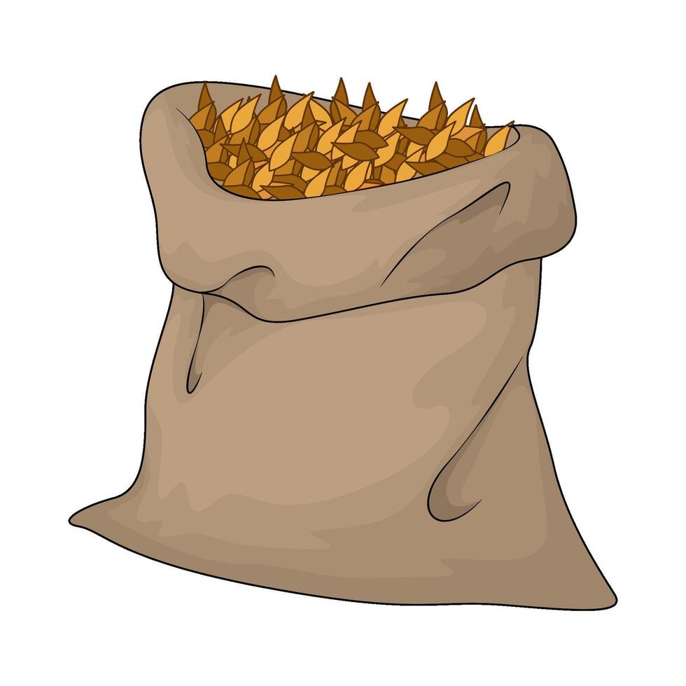 wheat sack illustration vector