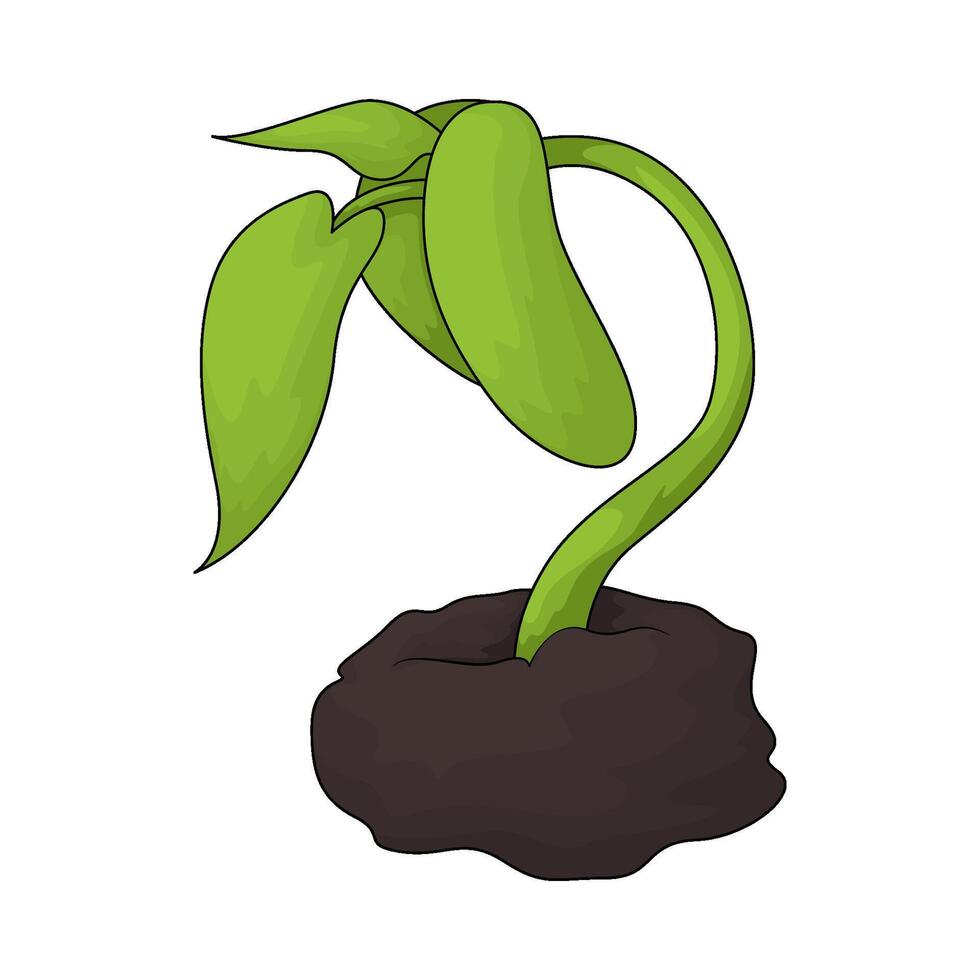 illustration of Farming sprout vector