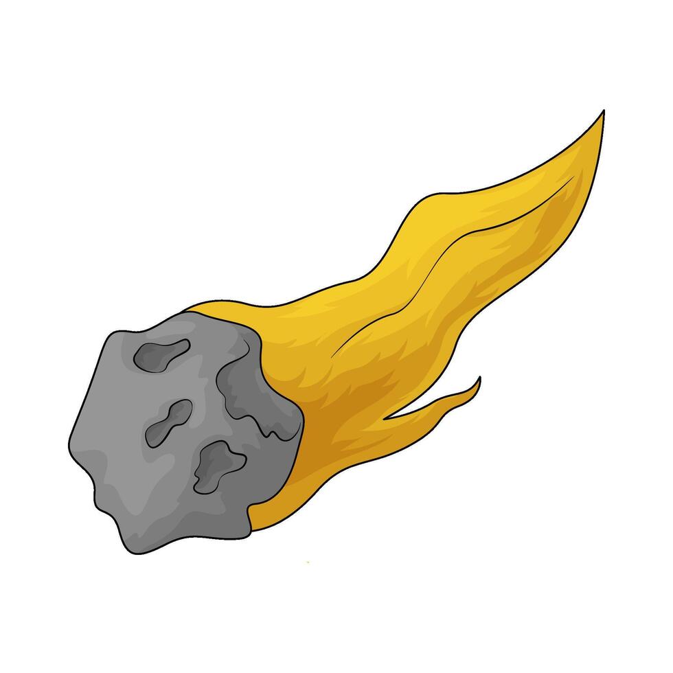 illustration of a burning meteor vector