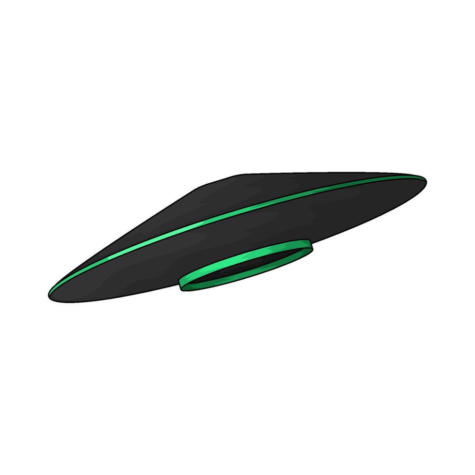 illustration of a black ufo vector