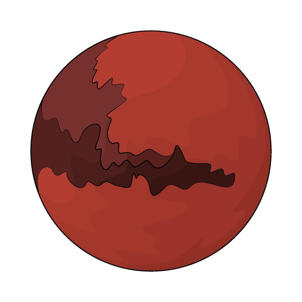 red planet illustration vector