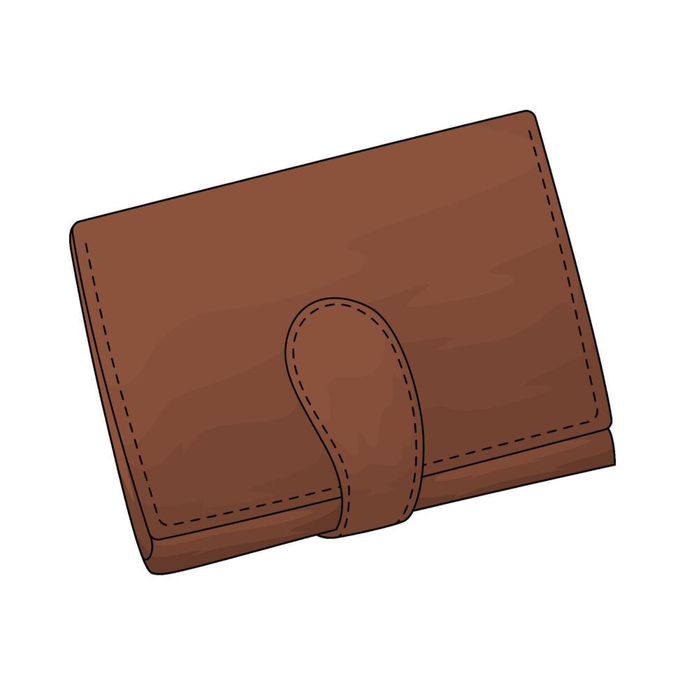 illustration of a brown wallet vector