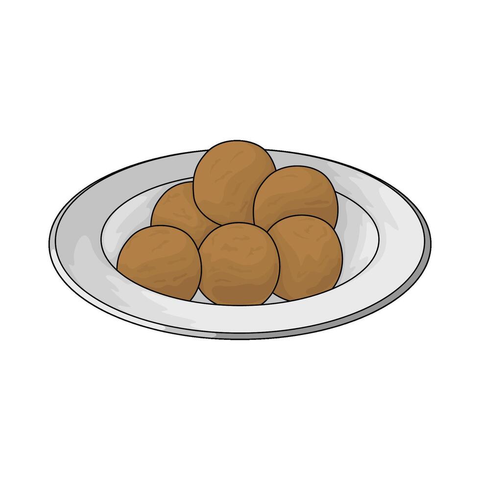 illustration of a bakso vector