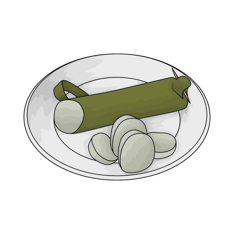 illustration of a lontong vector