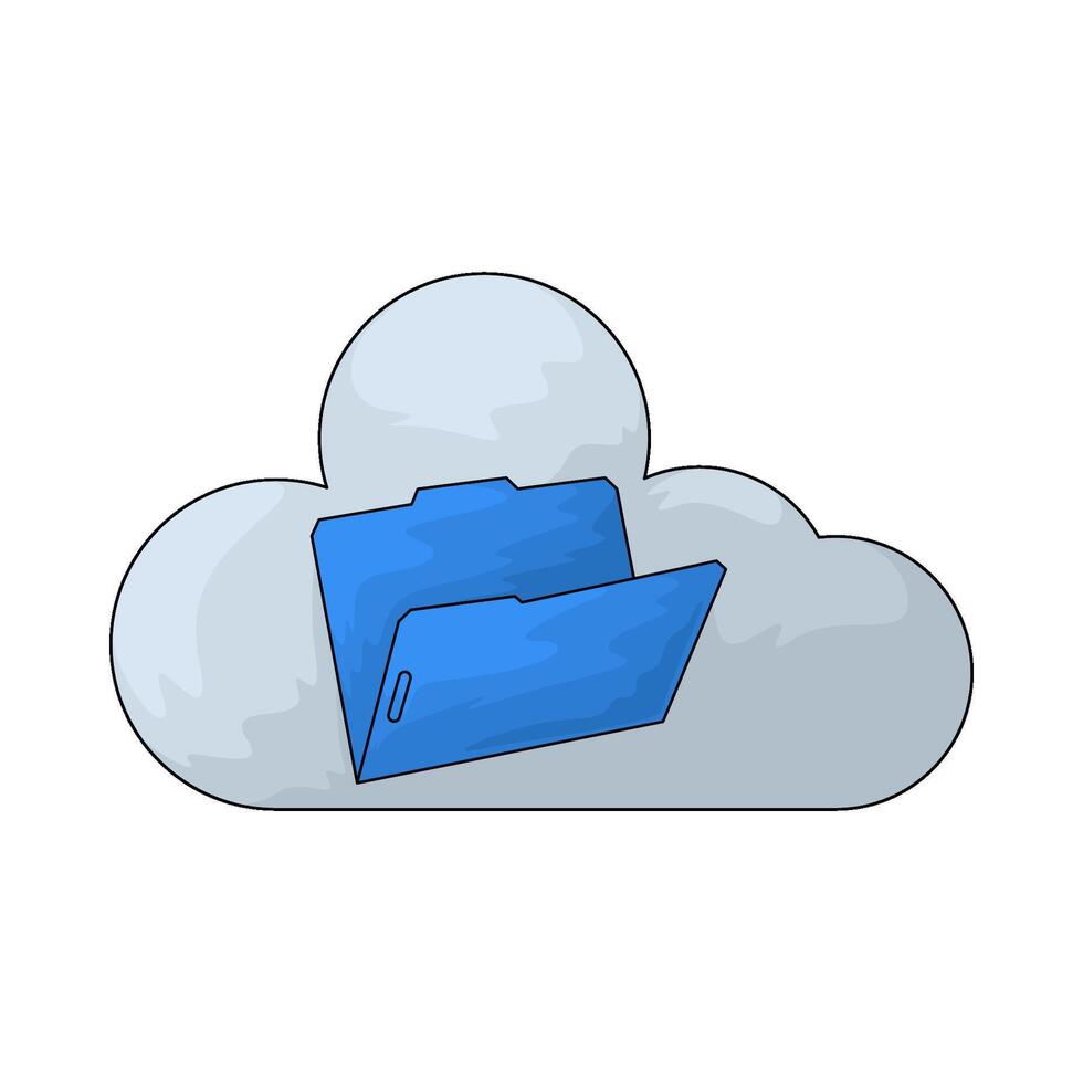 illustration of a cloud folder vector