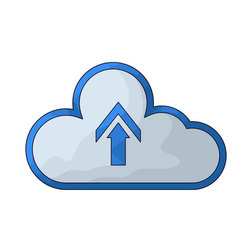 illustration of a cloud upload vector