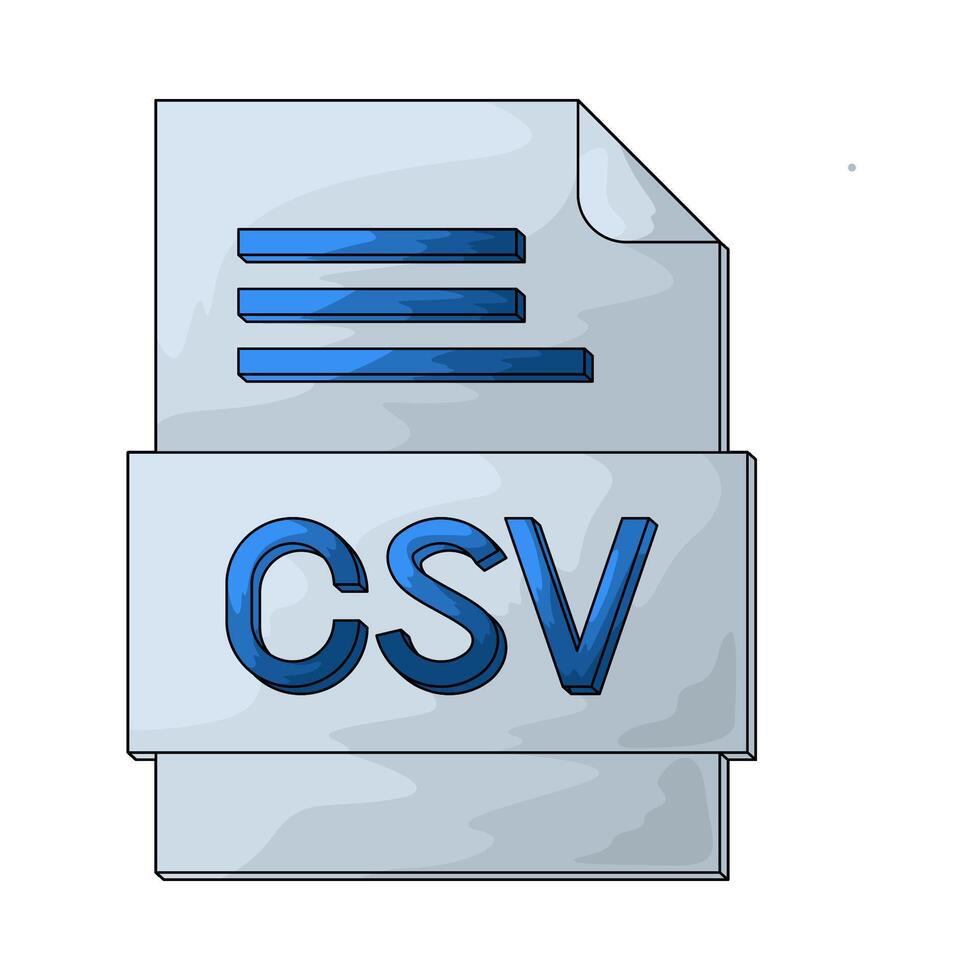 illustration of csv vector