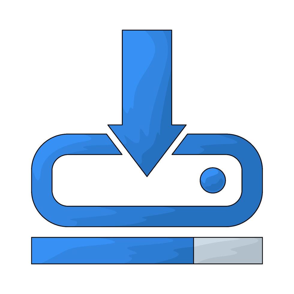 illustration of a download button vector