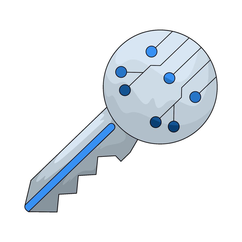 digital key illustration vector