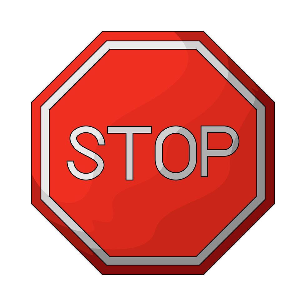road stop sign vector