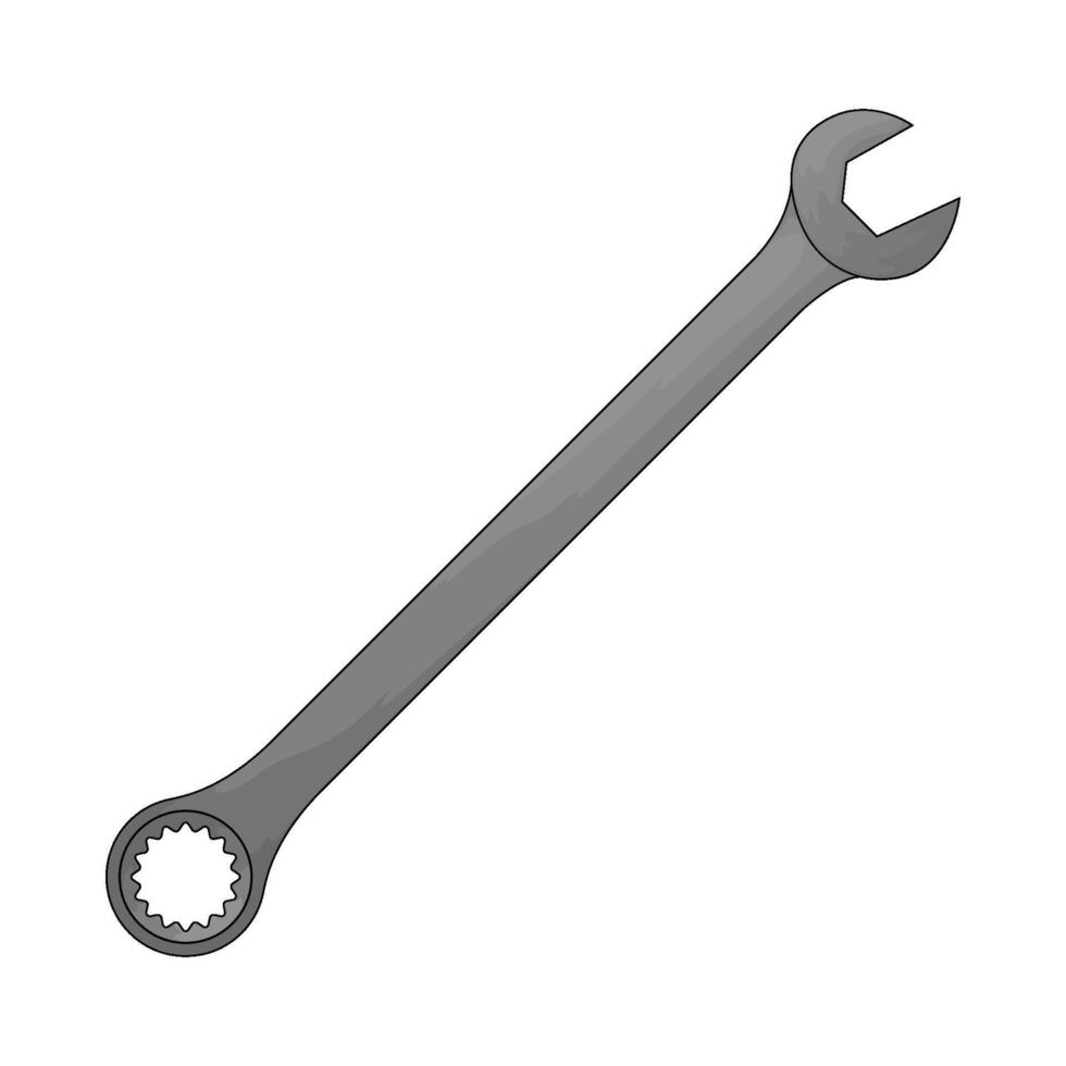 metal wrench illustration vector