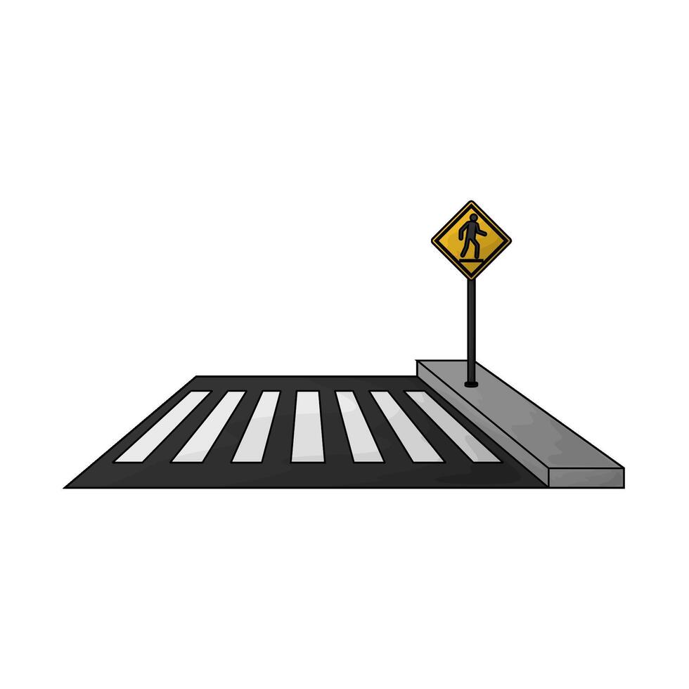 illustration of a crosswalk vector