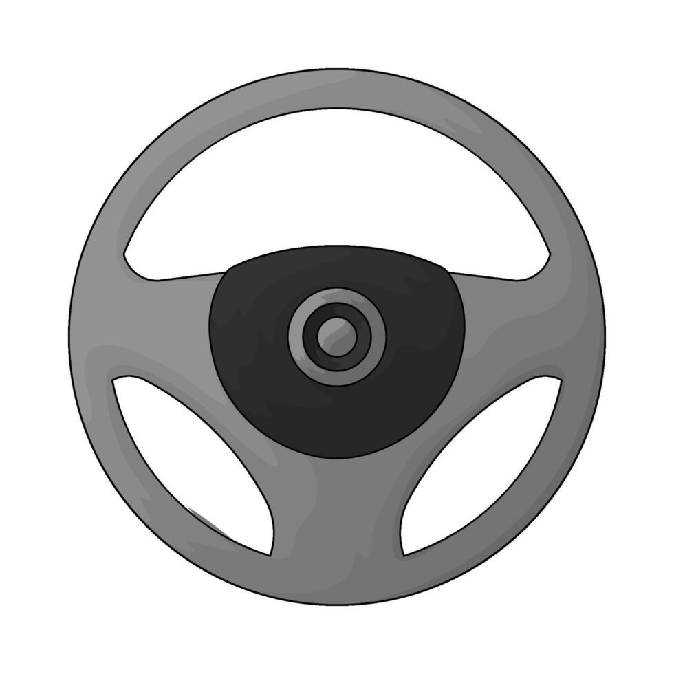 Car steering wheel vector